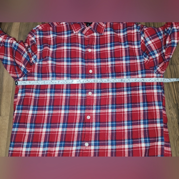 J. Crew Red and Blue Plaid Men's Shirt - Picture 6 of 9